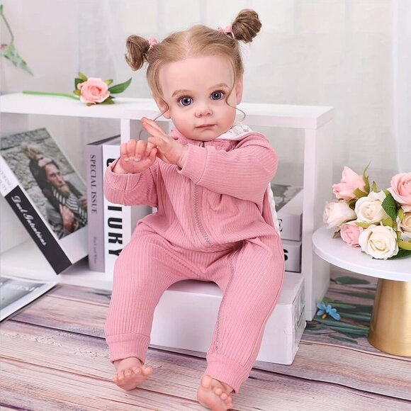 🆕 20 inches Vinyl Body Realistic Reborn Baby Girls Doll - Picture 1 of 8